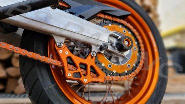 Kettenführung Orange Eloxiert passend für KTM 690 SMCR Enduro R 2008-2024