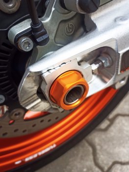 Mutter M25 orange Achse hinten  passend für KTM 690 SMC R Enduro Duke Adventure