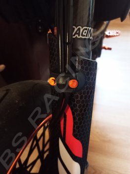 Gabelschützer Schrauben Set 6+2 orange passend für KTM 690 SMC R Enduro R EXC F SX F