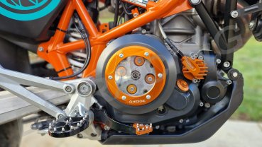 Offener Kupplungsdeckel Einsatz Orange passend für KTM 690 SMC R Duke