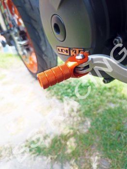 Fußbremshebelauftritt + Schalthebel Spitze orange passend für KTM 690 SMC R Duke Enduro EXC