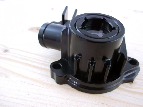 Tuning Wasserpumpen Deckel schwarz mit Schauglas passend für Husqvarna 250 350 FE FC FX