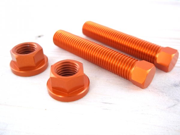 Kettenspanner Schrauben orange passend für KTM 125-560 EXC F SX F SMR