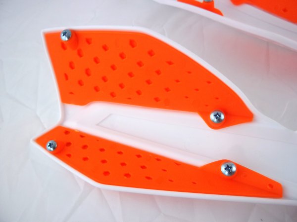 Handguards Handschützer weiß orange passend für KTM SX SXF EXC EXCF