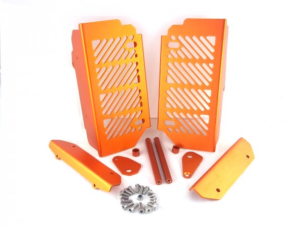 Kühlerschützer Set orange passend für 2016-19 KTM 125-500 EXC SX F XC W