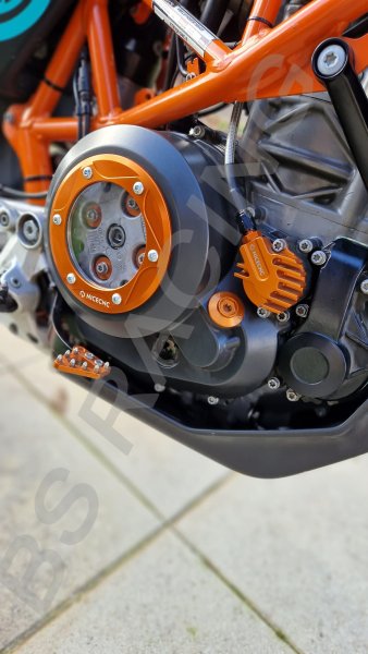 Offener Kupplungsdeckel Einsatz Orange passend für KTM 690 SMC R Duke