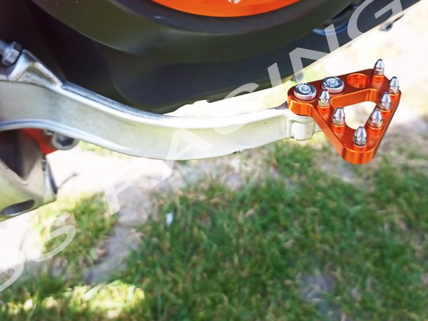 Fußbremshebelauftritt + Schalthebel Spitze orange passend für KTM 690 SMC R Duke Enduro EXC